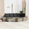 vidaXL Sofa Set mit Kissen 6 pcs Poly-Rattan