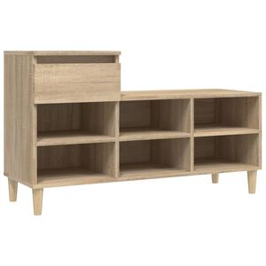 vidaXL Schuhregal Sonoma-Eiche 102x36x60 cm Holzwerkstoff