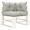 vidaXL 4-tlg. Garten-Lounge-Set Paletten mit Taupe-Kissen Holz
