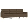 vidaXL 3-Sitzer-Sofa mit Kissen Braun 210 cm Stoff
