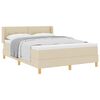 vidaXL Boxspringbett mit Matratze Creme 200 x 160 cm Polyester