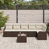 vidaXL Gartensofa-set mit Speicher 7 pcs Grau Poly-Rattan