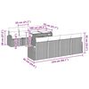 vidaXL Garten-Sofa-Set mit Kissen 7 pcs Braun Poly Rattan