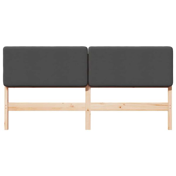 vidaXL Gepolstertes Kopfteil mit Kopfteil Braun und Dunkelgrau 200 cm