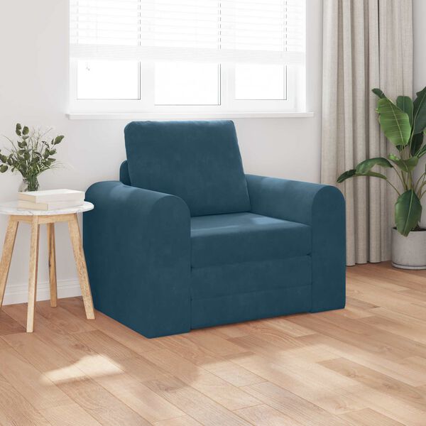 vidaXL Schlafsofa Blau 98 x 71 x 83 cm Samt