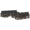 vidaXL Gartensofa-set 11 pcs Grau und Dunkelgrau Poly-Rattan