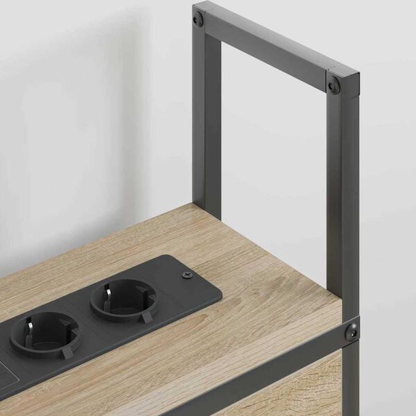 vidaXL Kopfteil mit Stauraum mit Ladestation Sonoma-Eiche 180 cm