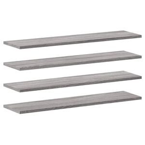 vidaXL Wandregale 4 Stk. Grau Sonoma 80x20x1,5 cm Holzwerkstoff