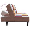 vidaXL Schlafsofa 2-Sitzer mit Fu&szlig;hocker Mehrfarbig Stoff