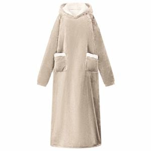 vidaXL Decken-Hoodie Beige L Fleece und Flanell
