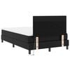 vidaXL Boxspringbett mit Matratze Schwarz 120 x 200 cm Kunstleder