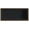 vidaXL Hochbeete mit Ablage 2 Stk. Braun 90x40x75 cm Poly Rattan