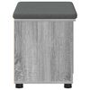 vidaXL Flurbank mit Kissen mit Regal Graues Sonoma 60 x 38 x 46 cm