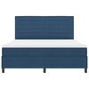 vidaXL Boxspringbett mit Matratze mit Kopfteil Blau 180 x 200 cm Stoff