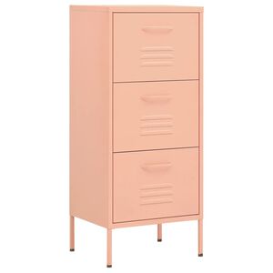 vidaXL Lagerschrank Rosa 42,5x35x101,5 cm Stahl