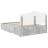 vidaXL Bettrahmen mit Kopfteil Beton Grau 140 x 190 cm Holzwerkstoff