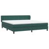 vidaXL Boxspringbett mit Matratzen Dunkelgr&uuml;n 200x210 cm Samt