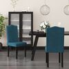 vidaXL Esszimmerst&uuml;hle 2 Stk. Blau Samt