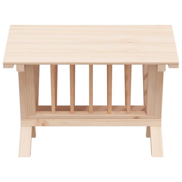 vidaXL Heuraufe f&uuml;r Kaninchen 44x33x33 cm Massivholz Tanne