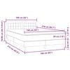 vidaXL Boxspringbett mit Matratze & LED Hellgrau 160x210 cm Samt