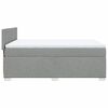vidaXL Boxspringbett mit Matratze Hellgrau 160x200 cm Stoff