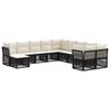 vidaXL Gartensofa-set 11 pcs Schwarz Poly-Rattan