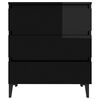 vidaXL Sideboard Hochglanz-Schwarz 60x35x69 cm Holzwerkstoff