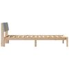 vidaXL Bettgestell Braun und hellgrau 90 x 190 cm Massivholz Kiefer