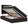 vidaXL LED-Speicherbett mit Matratze Schwarz 120 x 200 cm Stoff