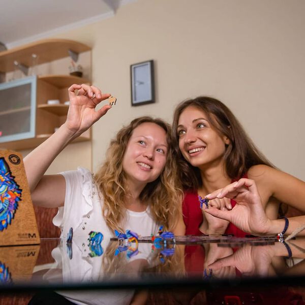 UNIDRAGON 310-tlg. Holzpuzzle Majestic Wolf King Size 30x41 cm