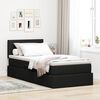 vidaXL Bett mit Stauraum und LED mit LED Schwarz 100 x 200 cm Stoff