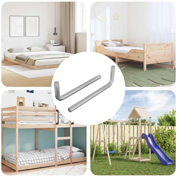 vidaXL Inbusschl&uuml;ssel 2 pcs Silber 32 x 86 mm Stahl