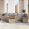 vidaXL Garten Essgruppe mit Kissen mit Kissen 7 pcs Beige und Grau