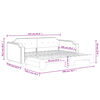 vidaXL Tagesbett Ausziehbar Dunkelgrau 100x200 cm Stoff