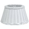 vidaXL Lampenschirm Wei&szlig; &Oslash;50x30 cm Korbweide