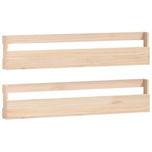 vidaXL Wand-Schuhregale 2 Stk. 110x9x23 cm Massivholz Kiefer