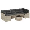 vidaXL Sofa Set mit Kissen Hellgrau 55 x 55 x 37 cm Poly Rattan