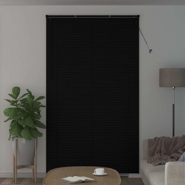 vidaXL Venetianer Jalousie Verstellbar Schwarz 213 x 160 cm PVC