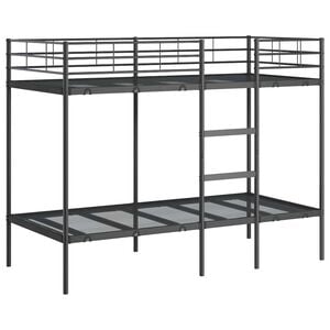 vidaXL Etagenbett ohne Matratze Schwarz 100x190 cm Stahl