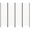 vidaXL 4-tlg. Raumteiler Weiß 200x180 cm