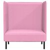 vidaXL Hoher R&uuml;cken Sofa 101cm Rosa Stoff