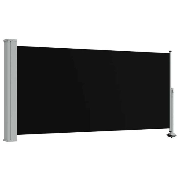 vidaXL Ausziehbare Seitenmarkise 120x300 cm Schwarz