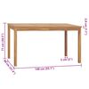 vidaXL 7-teiliges Garten-Ess-Set 140 x 80 cm Massivholz Teak