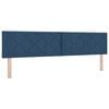 vidaXL Boxspringbett mit Matratze Blau 200 x 200 cm Polyester
