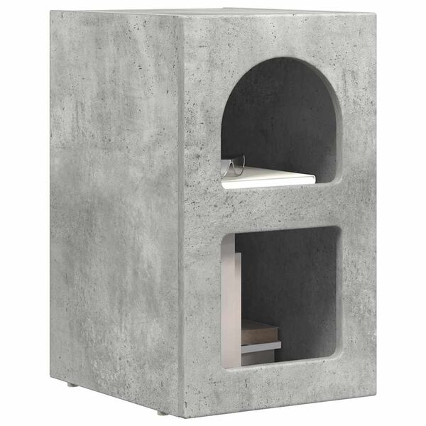 vidaXL Nachttisch Beton Grau 29,5 x 33,5 x 50 cm Holzwerkstoff