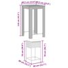 vidaXL 5-tlg. Gartenbar-Set mit Kissen Braun Poly Rattan