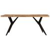 vidaXL Esstisch Schwarz 180x90x77 cm Massivholz Akazie
