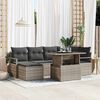 vidaXL Garten-Sofa-Set mit Kissen 7 pcs Grau
