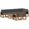vidaXL Outdoor-Sofagarnitur 9 stk. Natur und Anthrazit Polyester