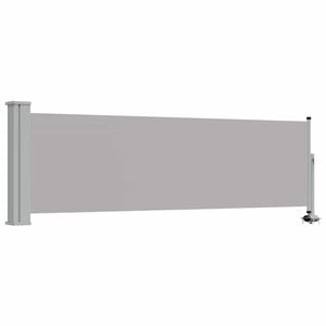 vidaXL Ausziehbare Seitenmarkise 80&times;300 cm Grau
